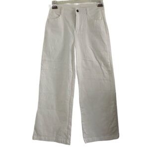 White High-Waisted Wide Leg Jeans